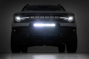 LED Light Bar - Rough Country - Single Row, Amber DRL - Black LED Light Bar - Rough Country - Single Row, Amber DRL - Black